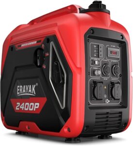 2. ERAYAK 2400W Super Quiet Small Generator for Camping