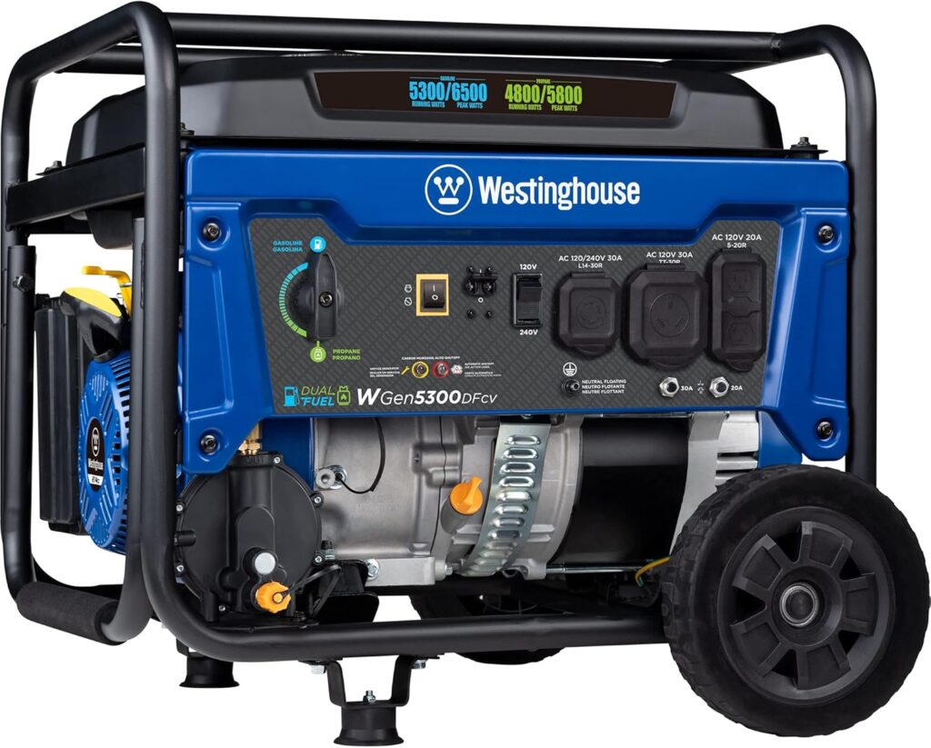 Westinghouse 6500 Watt Dual Fuel Portable Generator: Detailed Review